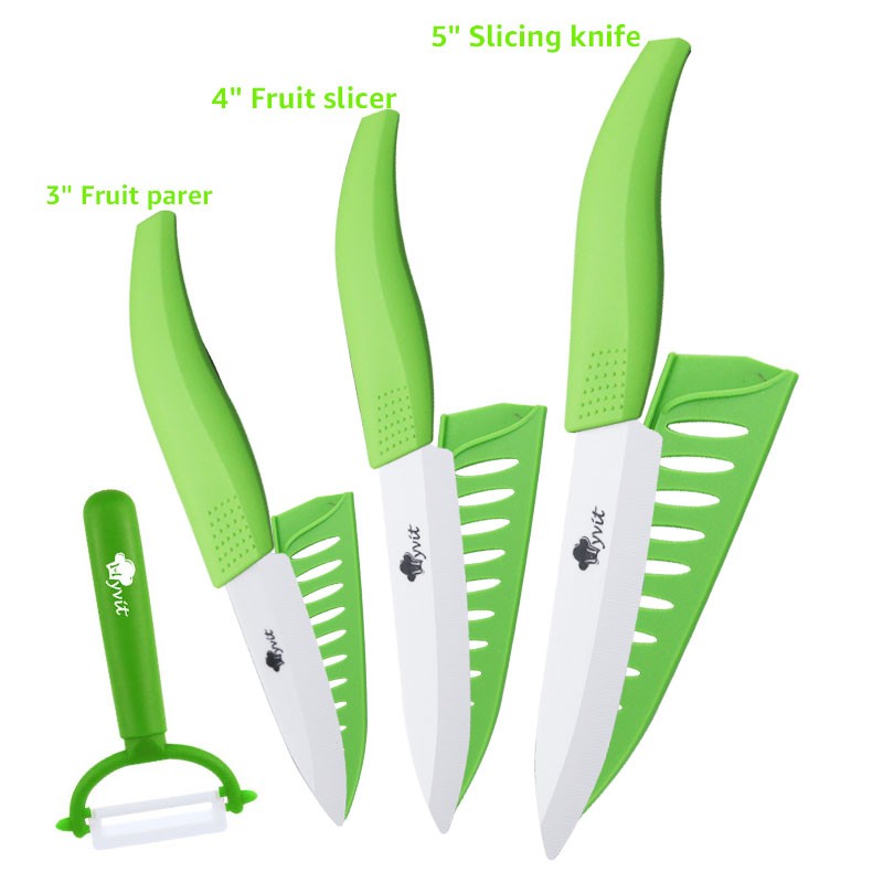 Ceramic Knives Set for Kitchen 3 4 5 6inch Chef Knife Anti-slip Handle Rustproof Blade Fruit Vegetable Slicer Paring Cook Cutter
