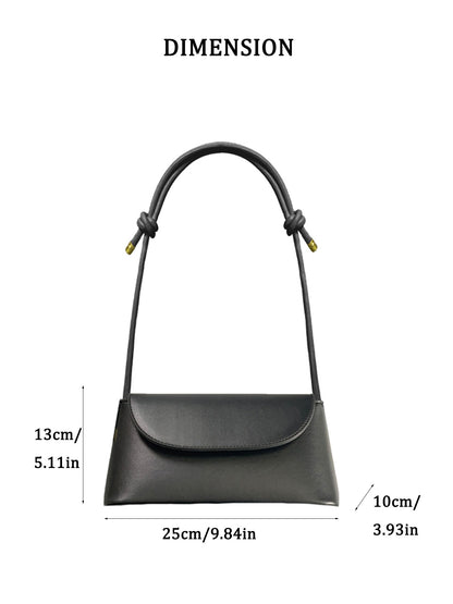 Lady Fashion Simple French one-shoulder Crossbody solid color fashion Underarm Pu Leather small square bag