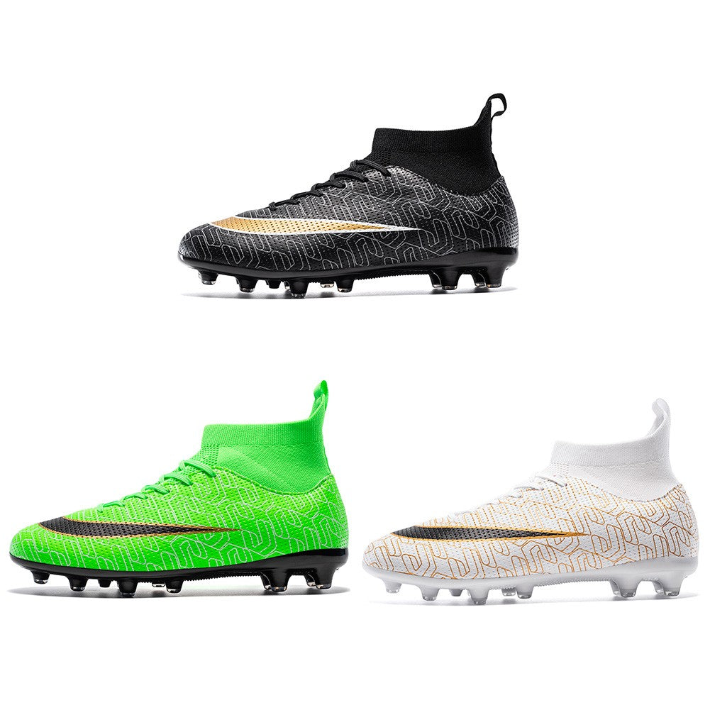 Men's and Women's Football Cleats Firm Ground Outdoor Football Shoes Lightweight Sports Sneaker Rugby Boots