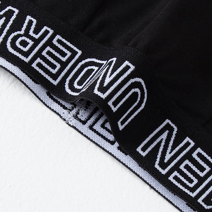 4/10 Piece Men's Black Fashionable Sexy Simple Underwear Boxer Shorts Plus Size Comfortable Versatile Casual Sports Beach Shorts