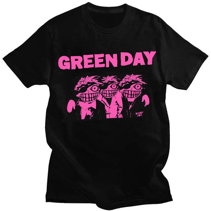 Green Day Rock Artist T-shirt Green Day Alternative Song Dilemma Top New Harajuku Aesthetic T-shirt Hip Hop Streetwear WomenY2K
