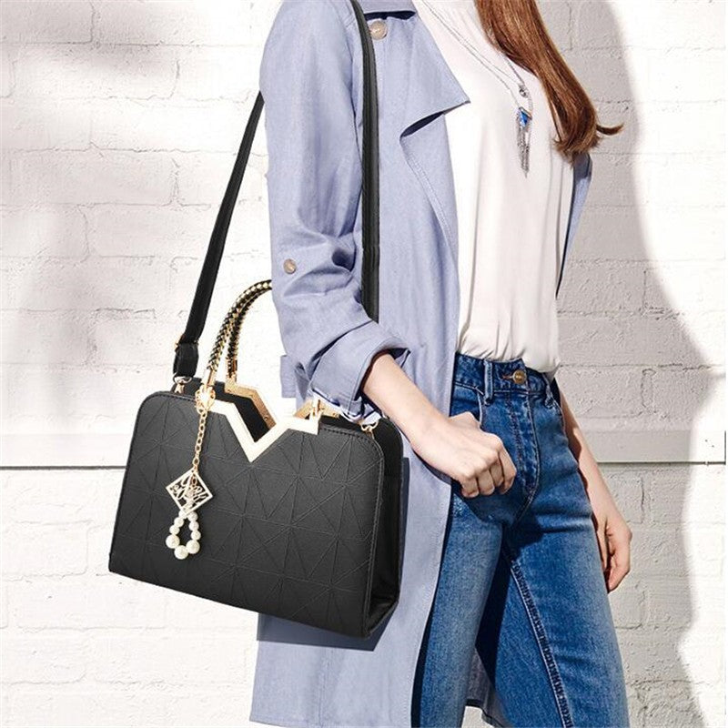 Luxury Design Handbag Women PU Leather Fashion Brand Crossbody Bags Large Capacity Shoulder Messenger Bag Travel Shopping Totes