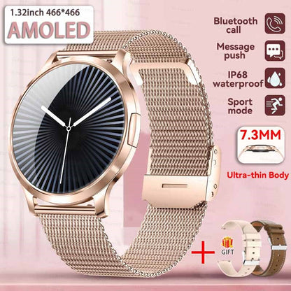 2026New Ultra Slim 1.32" HD AMOLED SmartWatch Women's Screen Always Display Time Heart Rate Calls HD High-end Fashion Smartwatch