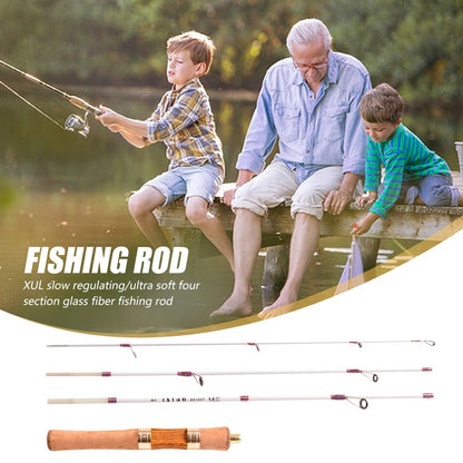 Vara de Pesca Telescópica XUL Macia Ultraleve Mini Vara de Pesca Rotativa Portátil Varas de Pesca de 4 Seções de Fibra de Vidro Equipamento de Pesca