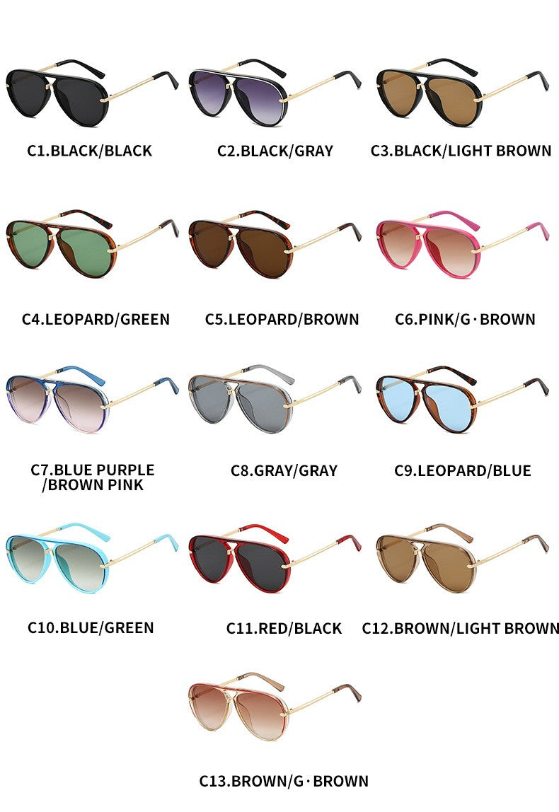 2025 Aviation Sunglasses Women Brand Designer Pilot Sun Glasses Uv400 Simple Fashion Suitable Shades