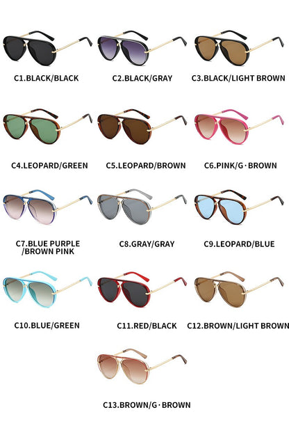 2025 Aviation Sunglasses Women Brand Designer Pilot Sun Glasses Uv400 Simple Fashion Suitable Shades