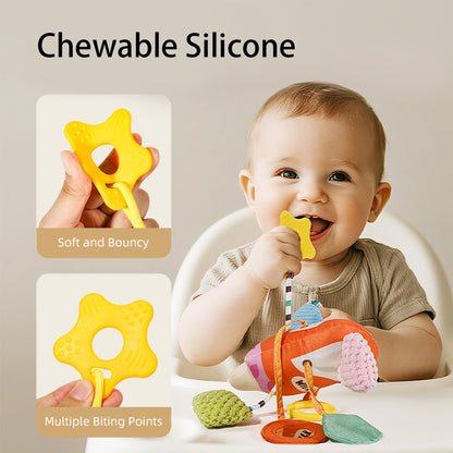 Brinquedo de sucção para carro de bebê, mamadeira, pingente de brinquedo Lala para bebê, chocalho de corda para recém-nascido, enfeite para pendurar no assento do carro, acessório calmante
