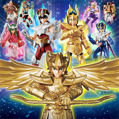 Blokees Gold Saint Boneco de Ação DIY Brinquedos de Montar Seiya Shiryu Hyoga Dohko Camus Shina Coleção de Blocos de Montar