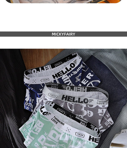 Men Underwear BoxerShorts Cotton Man Panties Male Boxers Breathable Comfortable Mens Printed Underpants Sexy cuecas calzoncillos