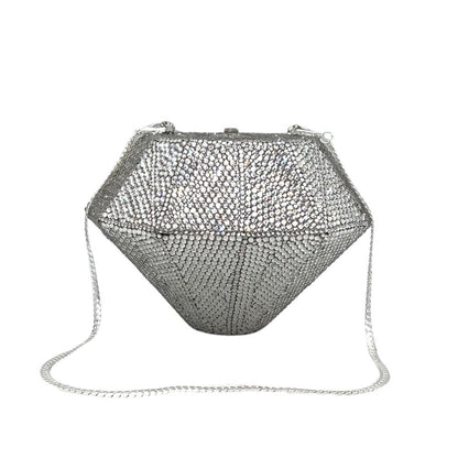 XIYUAN Silver Diamond Evening Bag Luxury Crystal Women Party Wedding Clutches Rhinestone Handbags Ladies Elegant Bridal Purses