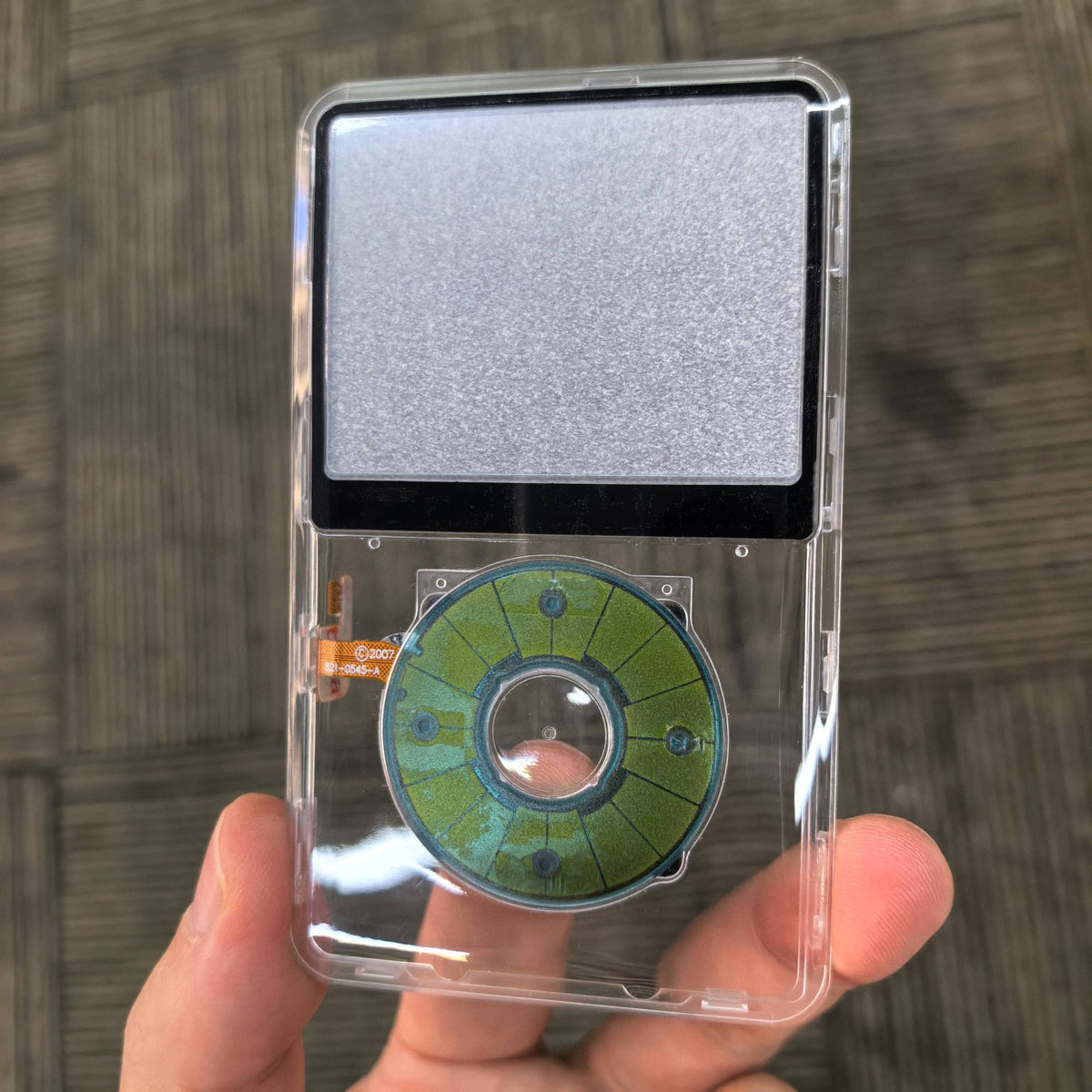 Clear Faceplate Transparent Front Housing Case with Clickwheel Flex Button Kit For iPod Classic 6th 7th Gen 80GB 120GB 160GB