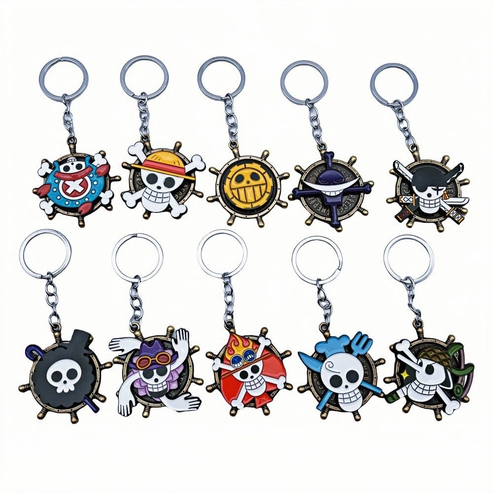 Chaveiros de mochila de anime de One Piece Luffy, Chopper, Zoro, Nami, Sanji, pingentes de chaveiro decorativos de personagens de desenho animado