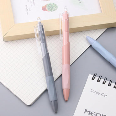 Canetas Gel Retráteis, Pacote com 5, Tinta Preta de Secagem Rápida 0,5mm, Canetas Esferográficas de Escrita Suave para Escola, Escritório e Material de Papelaria