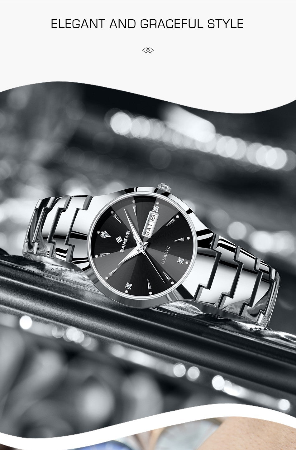 BANGWEI 2026 NEW Women's Watch Fashion Waterproof Luminous Elegant Weekly Calendar Exquisite women's quartz wrist watch reloj