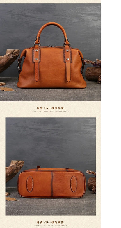 MOTAORA 2025 New Genuine Leather Satchel Tote Bag Top Handle Handbag Designer Shoulder Bag Large Capacity Cross Body Bag Vintage