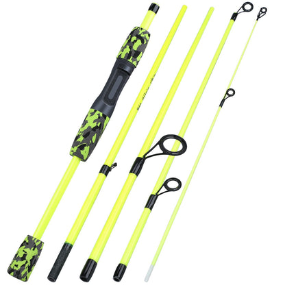 Sougayilang 5 Section Spinning Casting Rods 1.7m Ultralight Weight Carbon Fiber Fishing Rod for Travel Freshwater Fishing Pesca