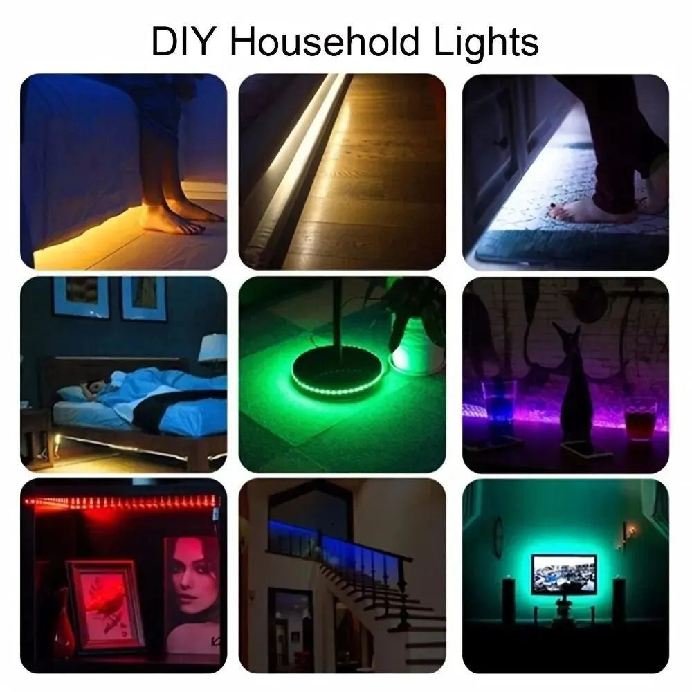 Motorcycle LED Strip Lights 5050 RGB Bluetooth APP Remote Control USB Christmas Decorative Lights for Motorcycle Room Decor