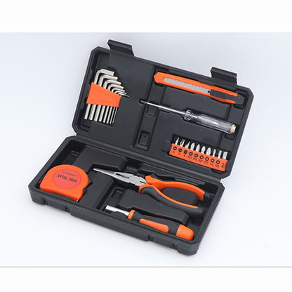 Multifunctional DIY Hand Tool Kit Household Repair Set - 8PCS Allen Wrench 10PCS Bits Art Knife 6-inch Pliers,Portable Box