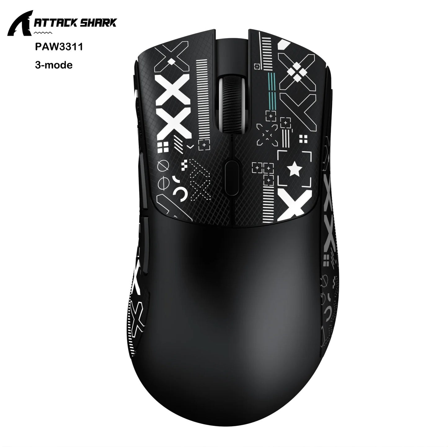 Mouse Gamer Sem Fio Attack Shark R1/X11, 18K DPI PAW3311, Ergonômico, Leve, Tri-Modo Bluetooth 2.4GHz USB, para PC/Notebook
