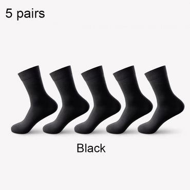 ZEXOLAP 2025 High Quality Casual Men's Business Socks Summer Winter Cotton Socks Quick Drying Black White Long Sock Plus Size US
