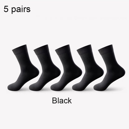 ZEXOLAP 2025 High Quality Casual Men's Business Socks Summer Winter Cotton Socks Quick Drying Black White Long Sock Plus Size US
