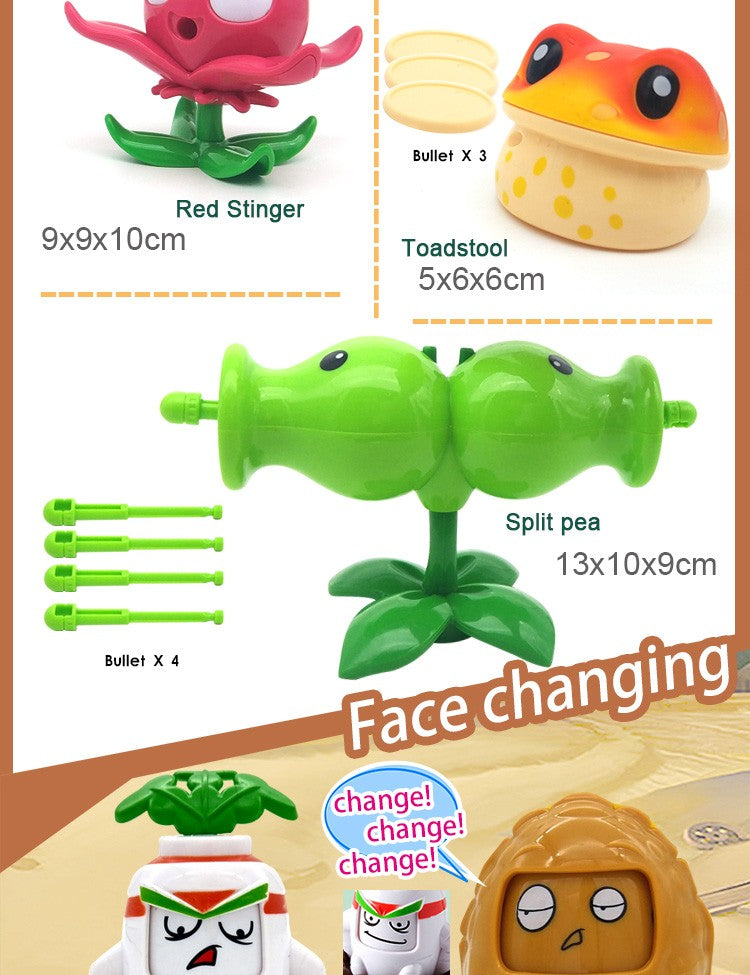 PLANTS VS ZOMBIES 2 Toys Full Set New Role Pea Shoote Alliance Bullet Ejection Attack Walking Dead Children's Gifts Delivery Bag