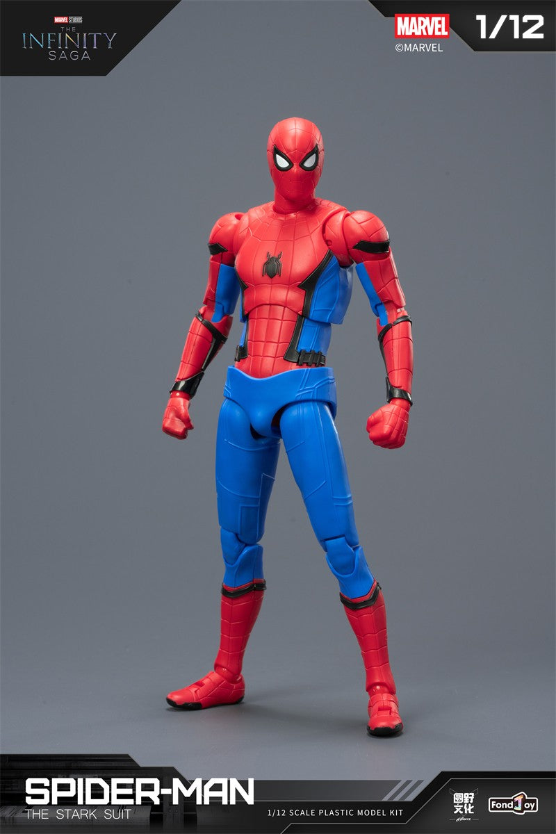 Blokees Original Homem-Aranha Venom Versão HQ 15.5CM 1/12 STARK SUIT Clássico Figura de Ação Montada Coleção Brinquedo Presente