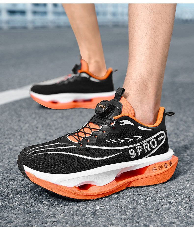 Tênis Esportivo de Corrida Placa de Carbono Especializada Maratona Amortecimento a Ar Masculino Respirável Leve Feminino Confortável Antiderrapante