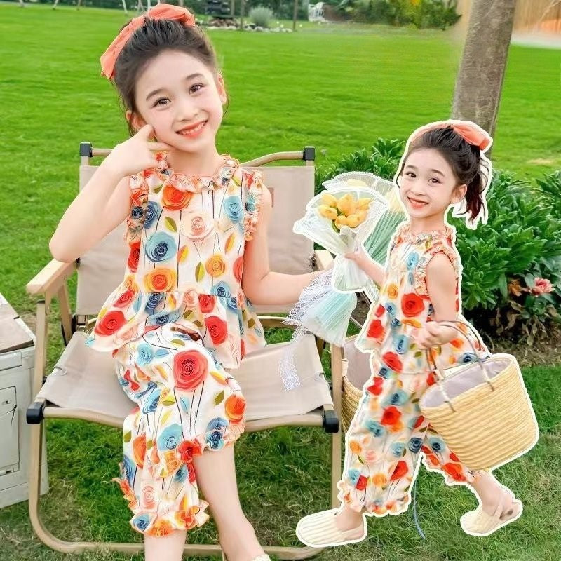 Summer Girl Sets Elementary Clothes Suit Girls Kids 10 Years Old Children's Clothing T-shirt Child Outfit Girls' Outfits 2025