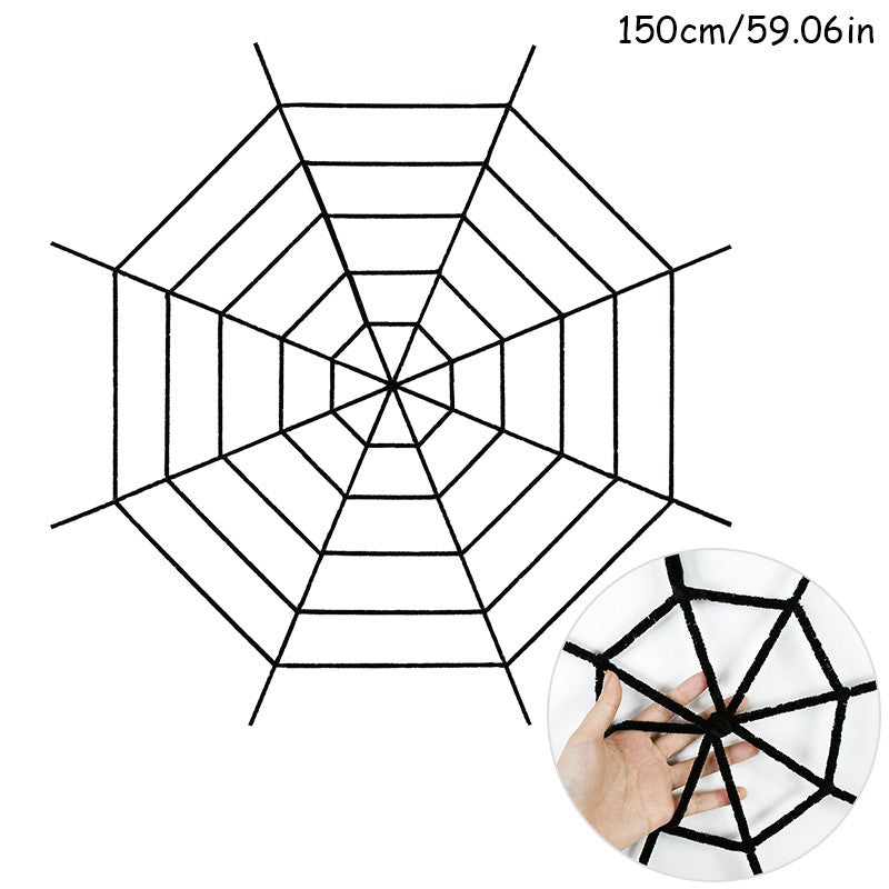 150/250cm Halloween White Black Giant Spider Web Happy Halloween Decoration For Home Bar Haunted House Prop Outdoor Scary Decor