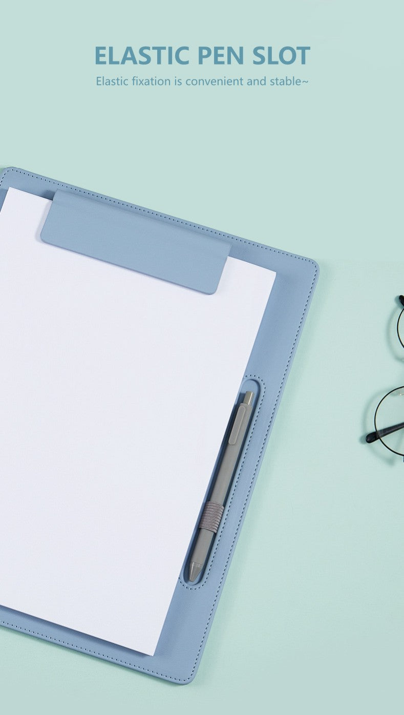 A4 leather writing clip, business folder, data book, office storage menu clip, contract book clip, music score clip