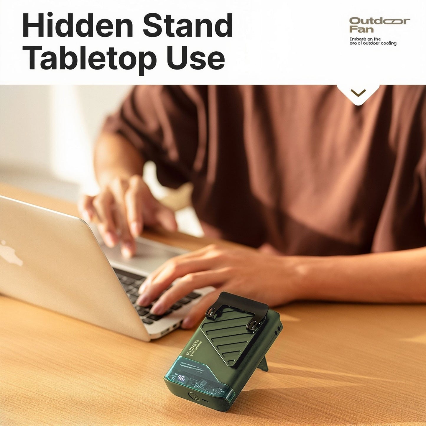 Portable Waist Fan with Belt Clip Light Mute Five Hole New Neck Hanging Fan Suitable for Outdoor Travel of Office Desk