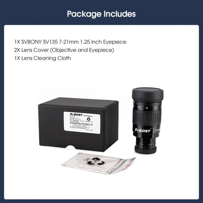 Conjunto de Telescópio Refrator Acromático Svbony SV48P 102mm para Fotografia e Observação Astronômica de Céu Profundo