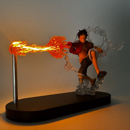 Ace of Spades Anime Night Light One Piece Luffy Figure Decoração de Presente para Quarto de Meninos Iluminação Ambiente de Estudo