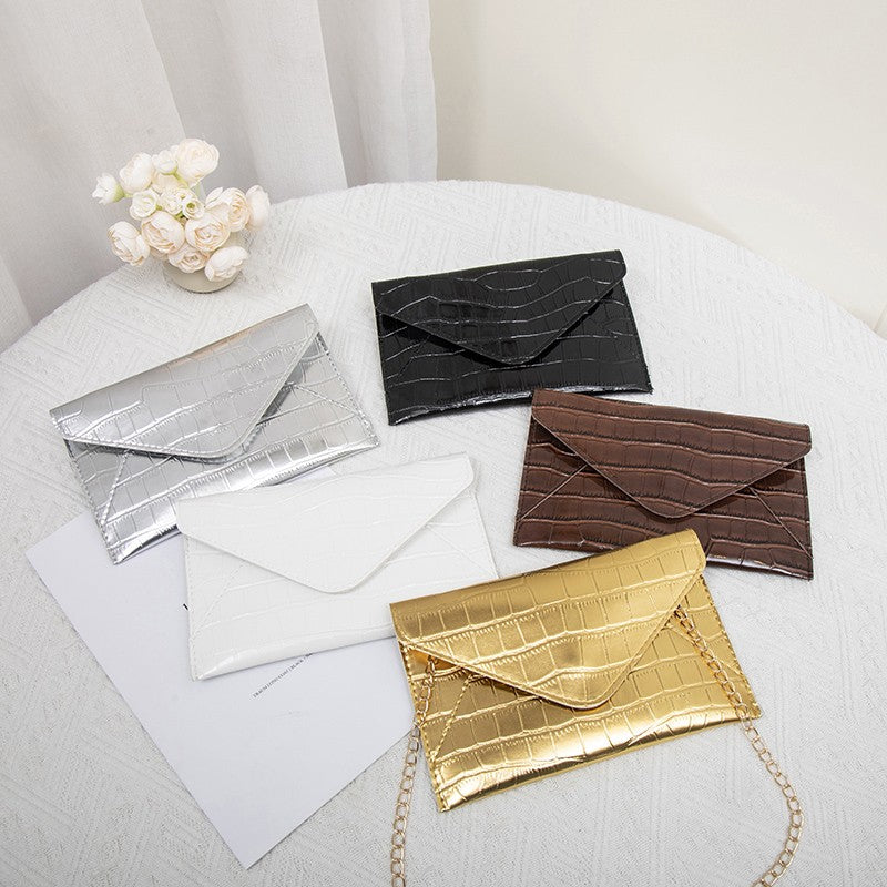 Gold Silver Evening Bag Women Elegant Fashion Banquet Clutch Chain Shoulder Bags Luxury Purse Female Wedding Party Bags Wallet