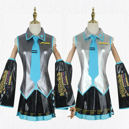 Anime Character Performance Clothes MIKU Anime Clothes Cosplay Clothes JK Skirt Same Suit Wig Accessories Halloween