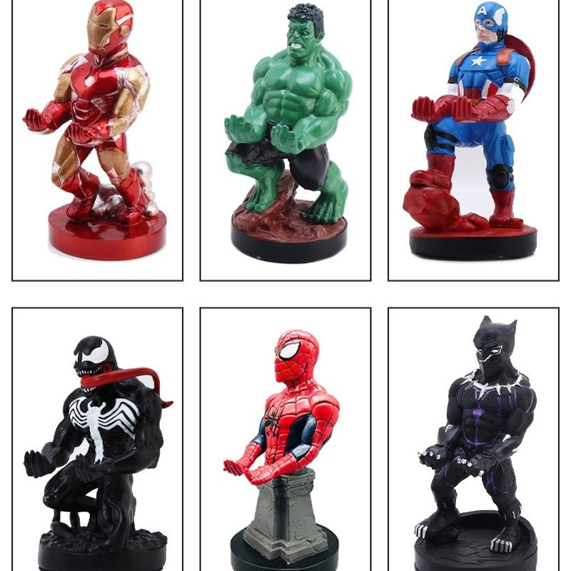 New Avengers Anime Homem-Aranha Venom Ps5 Xbox Suporte de Exposição Base Deadpool Action Figure Brinquedos Celular Ps4 Suporte Modelo Boneca