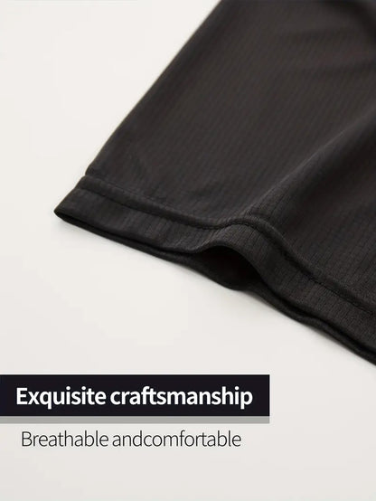 Round Neck T-Shirt 2-Pack Black Ultra-Light Men's Quick Drying Breathable Sweat-Absorbent Shirt Suitable for Fitness Gym and Run