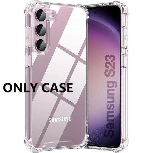 Capa Híbrida Antichoque Para Samsung Galaxy S26 S25 FE S24 S23 S21 S22 Plus Ultra Capa Dura Transparente Para Samsung A56 A36 A54 A53