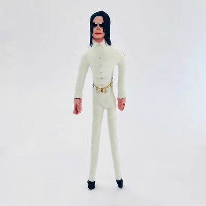28cm Michael Jackson Action Doll Michael Jackson Cosplay Props Soft Stuffed Doll Abstract Joint Mobility Doll Collection Gift