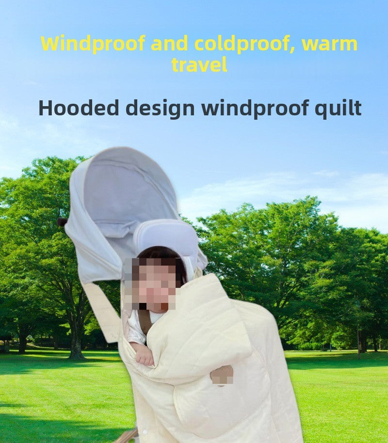 Cloak Autumn and Winter Thick Windproof Blanket Car Cover Blanket Waist Stool Windproof Cloak Baby Walking Artifact