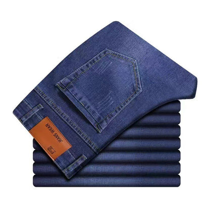 Quatro Estações Calça Jeans Perna Reta Elástica Casual de Negócios Calça Jeans Atacado Homem Masculino Adulto Cavalheiro Confortável Alta Qualidade