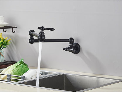 Brushed Gold Rotated Kitchen Sink Faucet Cold Water Tap Brass Basin Sink Swivel Faucets Wall Mounted Faucet