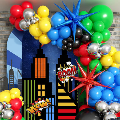 City Hero Birthday Arched Background Cloth Christmas Decoration Birthday Party Decoration 2026 New Year Decoration