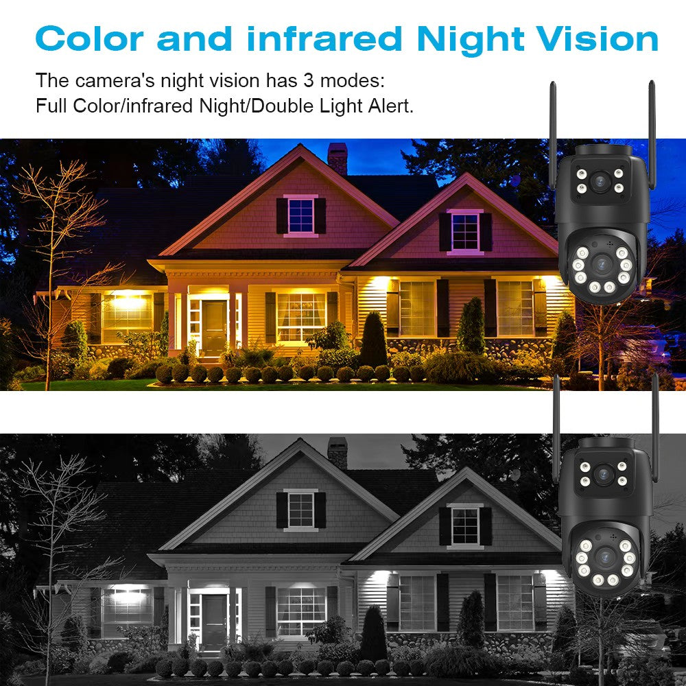 BELIA 4K 8MP WiFi Surveillance Camera,4X Digital Zoom,  PTZ IP Camera ONVIF Dual Lens, AI Human Detect, Outdoor Security ICSEE