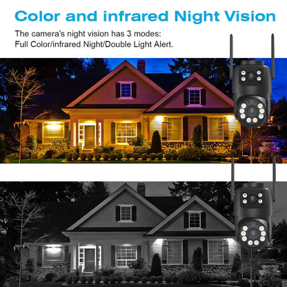 BELIA 4K 8MP WiFi Surveillance Camera,4X Digital Zoom,  PTZ IP Camera ONVIF Dual Lens, AI Human Detect, Outdoor Security ICSEE