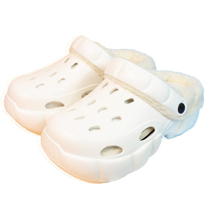 BEVERGREEN Women's 2023 fashion winter clogs DIY hollow outdoor EVA material platform padded warm lining shoes