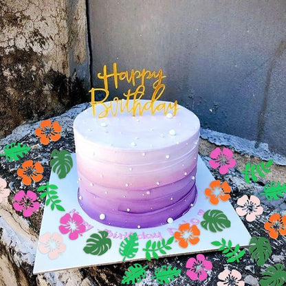 200/100Pcs Hawaiian Table Confetti Luau Summer Birthday Party Supplies Tropical Flower Palm Leaf Confetti Beach Party Decor Gift