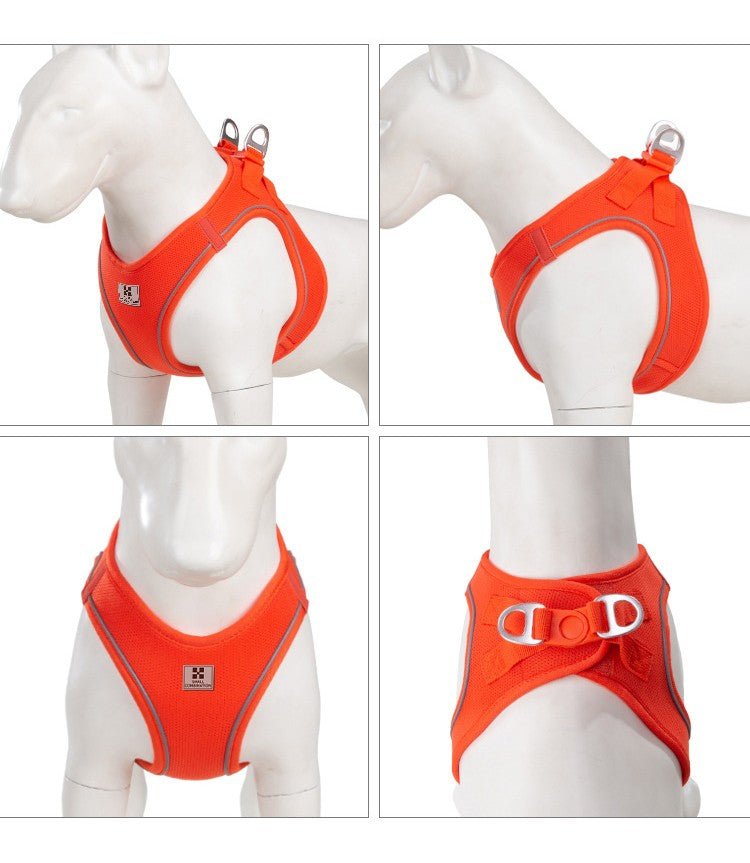Dog Harness Leash Set for Small Medium Dog Adjustable Reflective Puppy Cat Harness pet Vest Chihuahua Dachshund Outdoor Walking