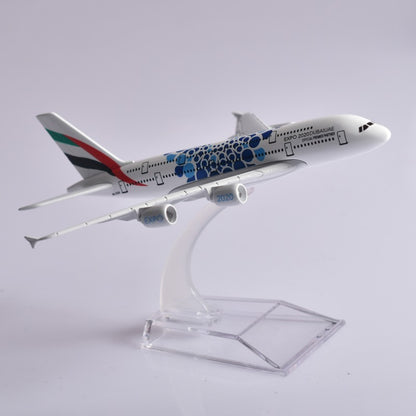 JASON TUTU Emirates Airbus A380 Aeronave Diecast Metal 1/400 Escala Miniatura Avião Modelo Aviões Dropshipping